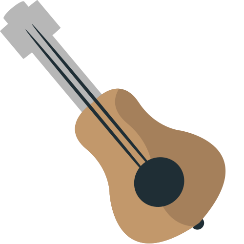 Guitar as drawn by JoyPixels in 1.0
