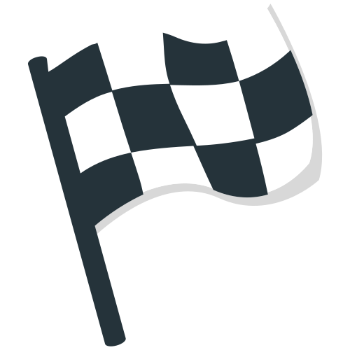 Chequered Flag as drawn by JoyPixels in 1.0