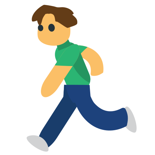Person Running, the previous design