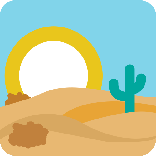 Desert as drawn by JoyPixels in 1.0