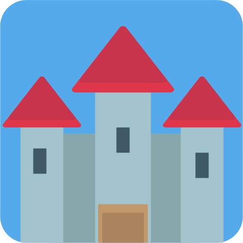 Castle as drawn by JoyPixels in 1.0