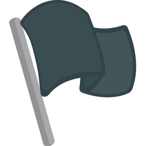 Black Flag as drawn by JoyPixels in 1.0