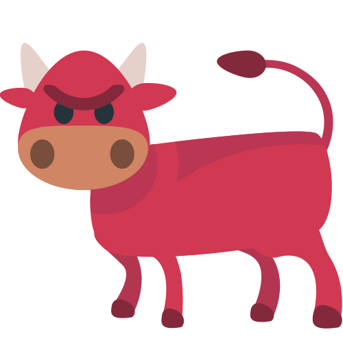 Ox as drawn by JoyPixels in 1.0