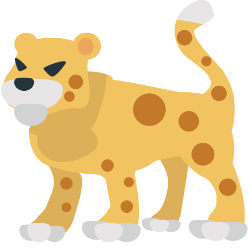 Leopard as drawn by JoyPixels in 1.0