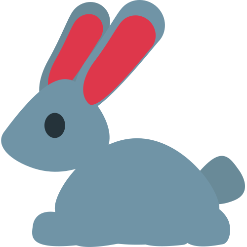 Rabbit as drawn by JoyPixels in 1.0