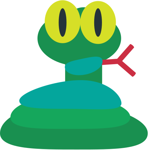 Snake as drawn by JoyPixels in 1.0