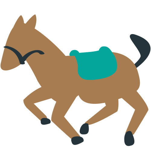 Cavallo as drawn by JoyPixels in 1.0