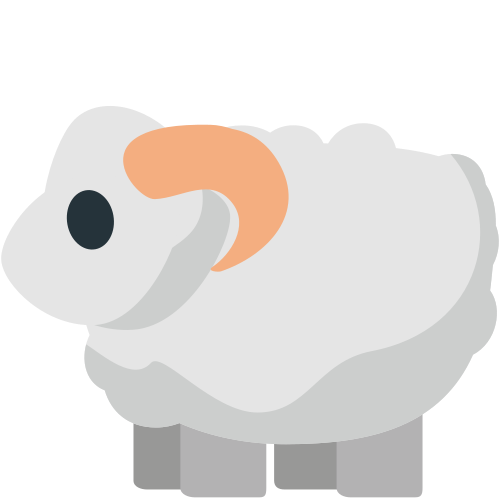 Ewe as drawn by JoyPixels in 1.0