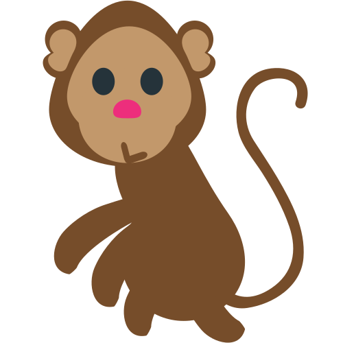 Monkey as drawn by JoyPixels in 1.0