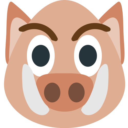 Boar as drawn by JoyPixels in 1.0