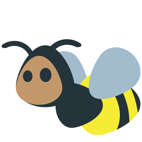 Honeybee as drawn by JoyPixels in 1.0
