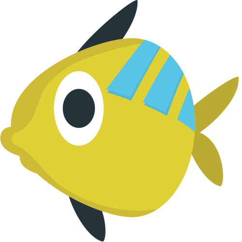 Tropical Fish as drawn by JoyPixels in 1.0