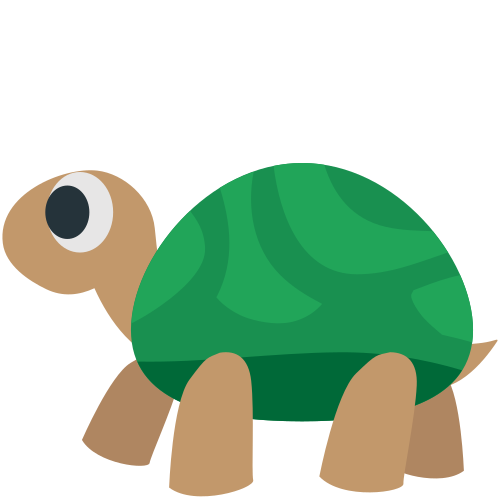 Tartaruga as drawn by JoyPixels in 1.0