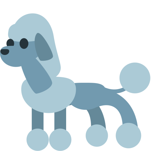 Barboncino as drawn by JoyPixels in 1.0