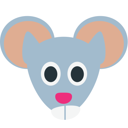 Mouse Face as drawn by JoyPixels in 1.0