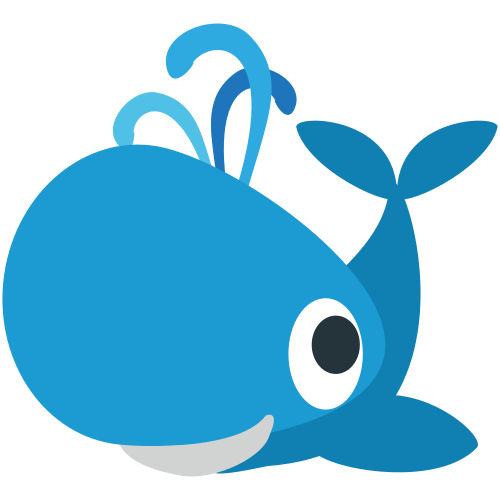 Spouting Whale as drawn by JoyPixels in 1.0