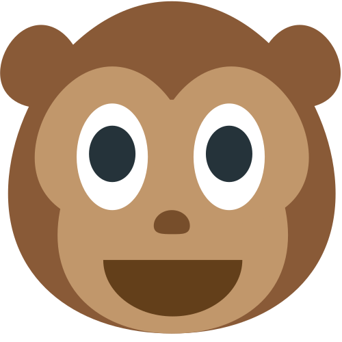 Monkey Face as drawn by JoyPixels in 1.0