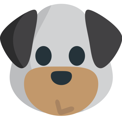 Dog Face as drawn by JoyPixels in 1.0