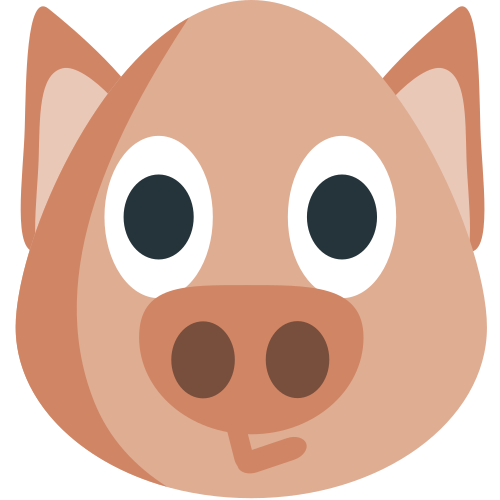 Pig Face as drawn by JoyPixels in 1.0