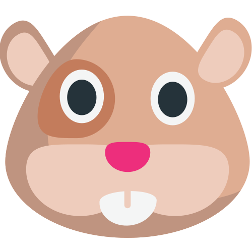 햄스터 얼굴 as drawn by JoyPixels in 1.0