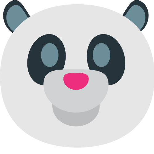 Panda as drawn by JoyPixels in 1.0