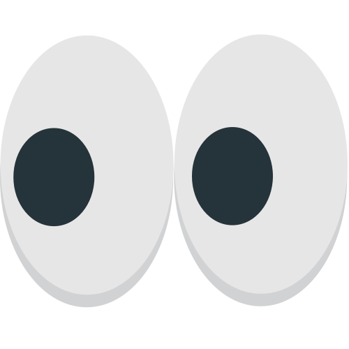 Eyes as drawn by JoyPixels in 1.0