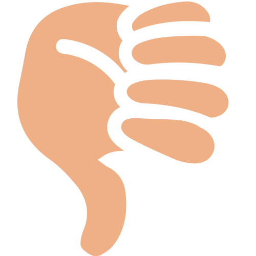 Thumbs Down as drawn by JoyPixels in 1.0