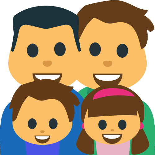 Family: Man, Man, Girl, Boy, the previous design