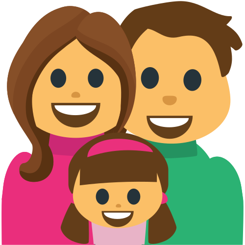 Family: Man, Woman, Girl, the previous design