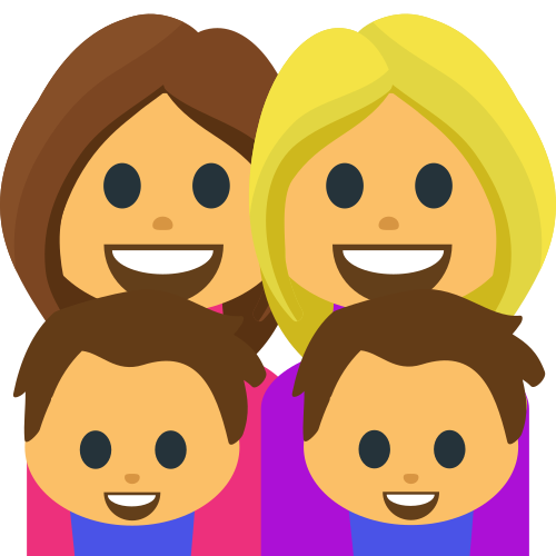 Family: Woman, Woman, Boy, Boy, the previous design