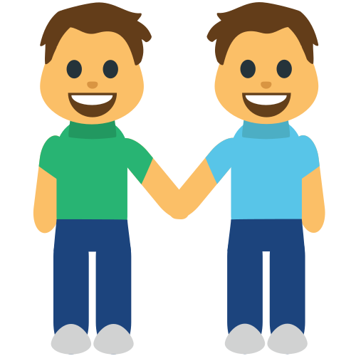 Men Holding Hands, the previous design