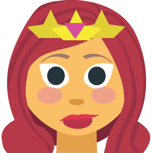 Princess as drawn by JoyPixels in 1.0
