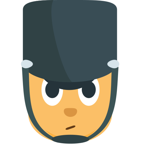 Guard as drawn by JoyPixels in 1.0