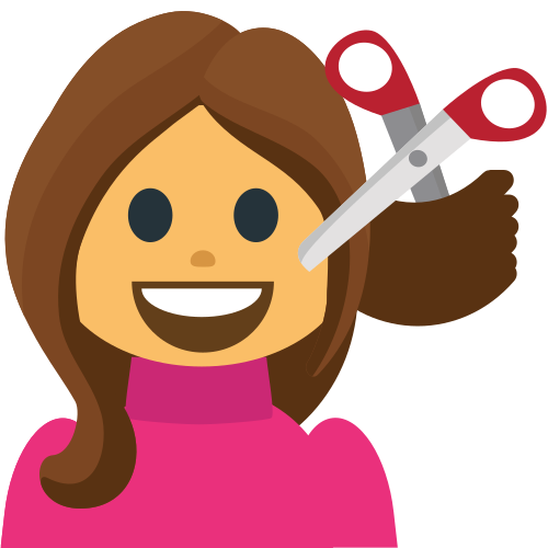 Person Getting Haircut, the previous design