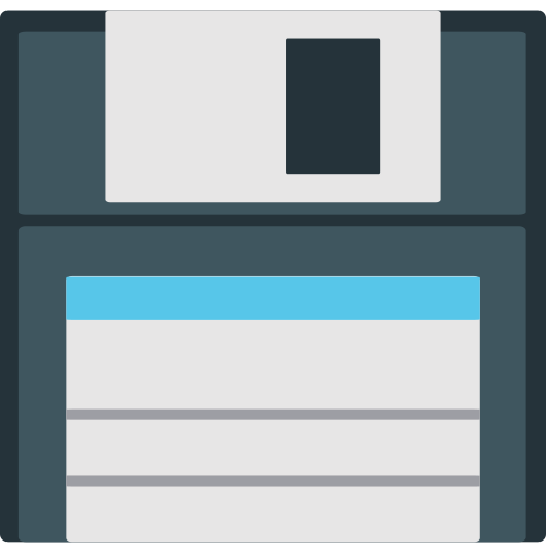 Floppy Disk as drawn by JoyPixels in 1.0