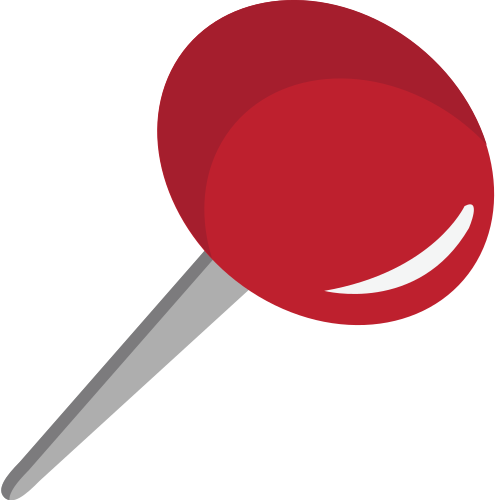 Round Pushpin as drawn by JoyPixels in 1.0