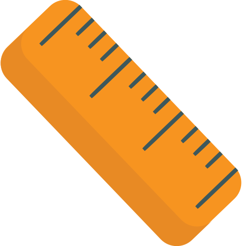 Straight Ruler as drawn by JoyPixels in 1.0