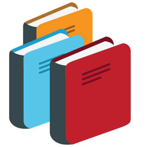 Books as drawn by JoyPixels in 1.0