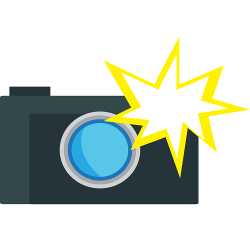 Camera with Flash as drawn by JoyPixels in 1.0