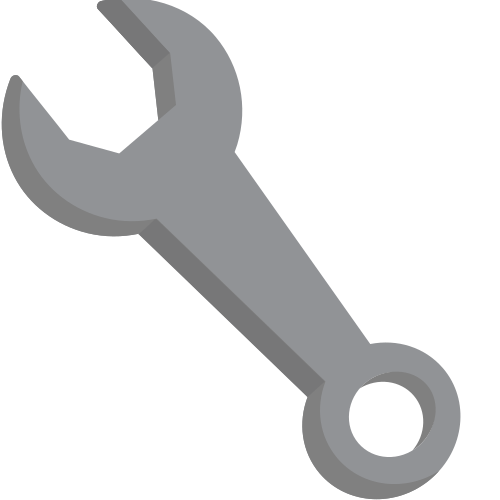 Wrench as drawn by JoyPixels in 1.0