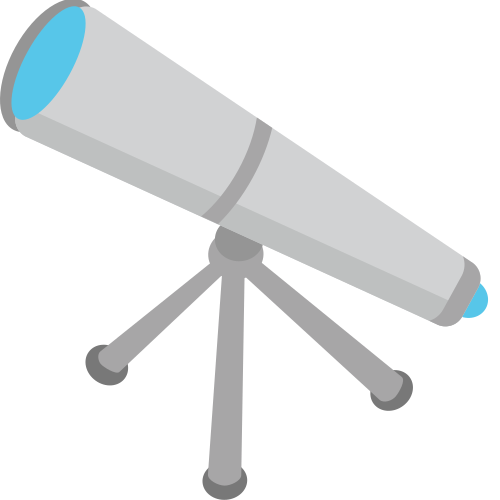 Telescope as drawn by JoyPixels in 1.0