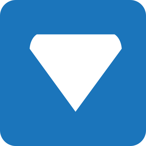 Downwards Button as drawn by JoyPixels in 1.0