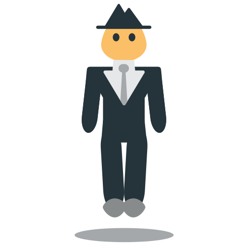 Person in Suit Levitating, the previous design