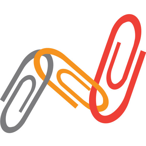 Linked Paperclips as drawn by JoyPixels in 1.0