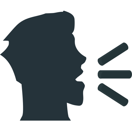 Speaking Head as drawn by JoyPixels in 1.0