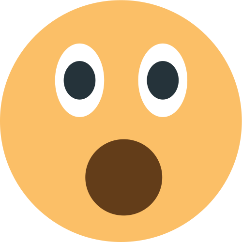Face with Open Mouth as drawn by JoyPixels in 1.0