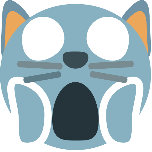 Weary Cat as drawn by JoyPixels in 1.0
