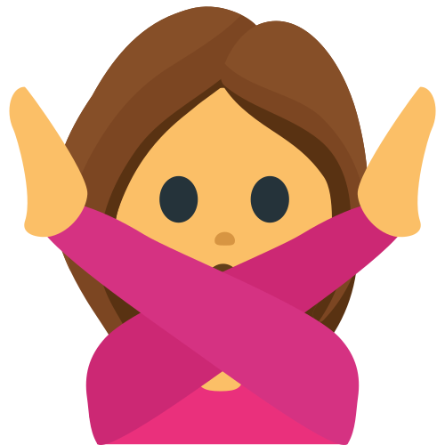 Person Gesturing NO, the previous design