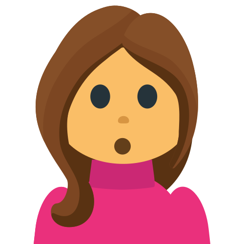 Person Pouting as drawn by JoyPixels in 1.0