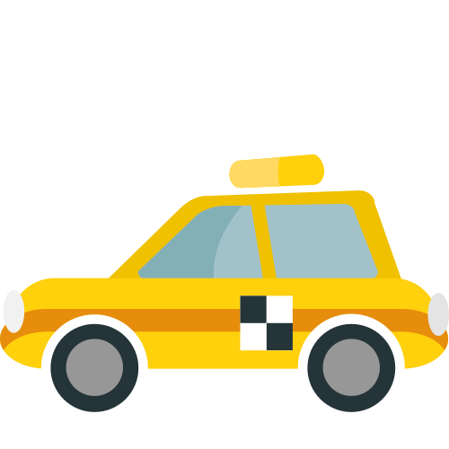Taxi as drawn by JoyPixels in 1.0